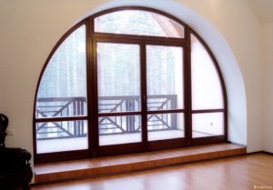 Противопожарный витраж в форме арки / серия FRM7269